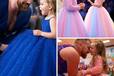 Adorable Chaos: NFL star Travis Kelce stole the spotlight—and hearts—when he took the stage at his niece Wyatt’s school performance in a sparkly prom dress. The hilarious and heartwarming moment went viral, but the real story isn’t just the outfit—it’s the reason behind it. What inspired Kelce to pull off this unforgettable performance, and what happened immediately afterward that had the crowd laughing? The answer might be even sweeter than the scene itself.