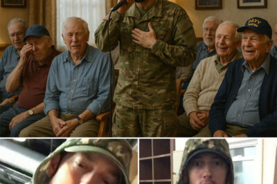 One fateful morning in the suburbs of Detroit, forgotten veterans were given a miracle they never could have imagined. Eminem had secretly built a COMPLETELY FREE retirement center for veterans—men who once bravely defended America but now wandered the streets like homeless ghosts, lost in a modern society obsessed with materialism. But that wasn’t even the most extraordinary part. On the day the home was handed over, as the soldiers quietly stepped into their new sanctuary, they were met with an overwhelming surprise: Eminem himself was there, waiting to welcome them with a special gift that moved everyone to tears. Without saying a word, the veterans stood in solemn respect, honoring the rapper who had poured his heart into this selfless mission for the community.