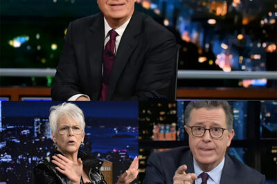 Jamie Lee Curtis Explodes at CBS After Colbert’s Exit — “They Tried to Gag Me” Jamie Lee Curtis has dropped a bombshell, accusing CBS of silencing her after the sudden axing of The Late Show with Stephen Colbert. She claims Colbert’s firing was part of a secret plot involving bribery and sabotage — and vows to reveal evidence that could shake late-night TV to its core. CBS is scrambling. Curtis says the truth is coming. The question is: who will fall when it drops?