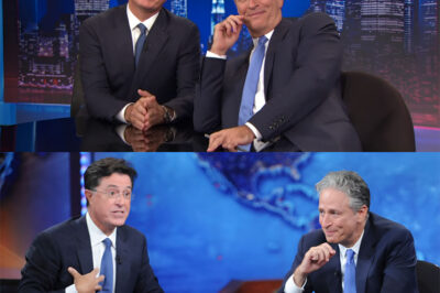 First, CBS axed Stephen Colbert’s show without warning. Then, just days later, cameras caught him slipping into a private meeting with Jon Stewart — no press, no staff, no witnesses. Between them? A single manila folder marked in blood-red letters: CONFIDENTIAL. What was inside? Sources say it’s not just paperwork — it’s a blueprint that could flip the network’s future upside down. CBS is scrambling. Rivals are listening. And somewhere, a clock is ticking. The question isn’t if something is coming — it’s when.