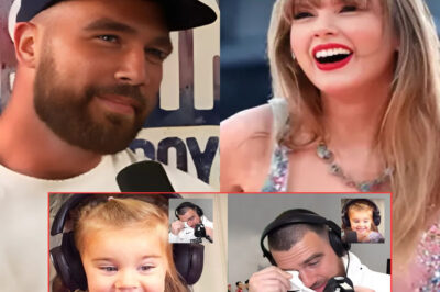 Travis Kelce breaks down in tears as he watches his niece Wyatt cling to Taylor Swift in heart-melting footage. The NFL star’s emotions run high as his young niece refuses to let go of Taylor, sparking talk of a growing rift in the family. Is Kelce and Wyatt’s sweet relationship fading for the pop icon—and what really happened in this unforgettable moment that left fans stunned?