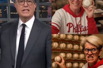 BREAKING: In his trademark mocking style, Late Night Host Stephen Colbert called Phillies Karen a Disgrace to America, cursed her name in front of millions, and even said that if she insisted on playing the victim while dishonoring the nation, the only real solution was to kick her out of the country immediately, a remark that was both playful and angry, leaving the audience howling, critics furious, and social media exploding with one question: Did Colbert cross the line or finally say what everyone was thinking?