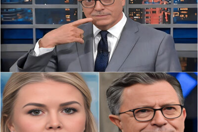 Karoline Leavitt stormed onto The Late Show ready to dominate—and for a moment, it looked like she had. Her cutting words threw the studio into chaos, turning a late-night comedy slot into a cultural battlefield. But what she didn’t know was that Stephen Colbert had already set a trap. With two devastating counterattacks delivered live on air, he flipped the script in spectacular fashion—leaving Karoline humiliated and the audience in stunned silence. The fallout was so intense, the broadcast had to be cut short. What exactly did Colbert say that night—and why is this showdown already being called one of the most unforgettable TV moments of 2025?