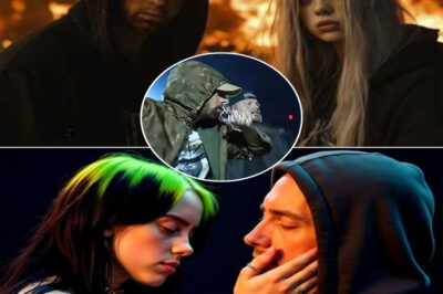 A Trio Nobody Expected: 2025 just delivered a musical earthquake. Eminem, Billie Eilish, and Jelly Roll have teamed up for “God Don’t Let the Devil Win” — a haunting, genre-bending anthem that blends rap, soul, and alternative pop into a raw cry for survival.