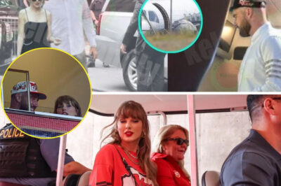 Why is Taylor Swift too afraid to appear on camera, only peeking from behind the stage? The criticism and blame from overly aggressive NFL fans have made Taylor hesitant to openly cheer for her fiancé Travis Kelce. But it’s okay — their powerful love is strong enough to overcome it all. And the very first words Travis said as he rushed to Taylor the moment the game ended will absolutely melt your heart!
