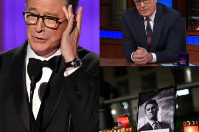 Viewers expecting late-night laughs were instead confronted with a broadcast unlike anything Stephen Colbert had ever delivered. In the wake of Charlie Kirk’s shocking assassination, Colbert tore up his own script and transformed his show into a raw, grief-stricken tribute. His voice broke as he declared, “Political violence solves NOTHING,” leaving millions in stunned silence. What followed was not comedy, but a moment of national mourning — a night of unexpected unity and humanity that no one could have predicted.