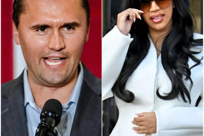 LIVE TV SHOWDOWN: Cardi B stopped Charlie Kirk in his tracks with a brutal clapback that no one saw coming. After fans dug up a blog where Kirk mocked her as “annoying and ugly,” the rapper struck back hard—mocking him as a “T.R.U.M.P puppet” before dropping ten words that instantly froze the studio. The crowd exploded into cheers as Kirk slumped back in his chair, unable to respond. What exactly did Cardi say that left him speechless?