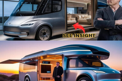 Elon Musk has shocked the auto world with the reveal of the Tesla 2025 RV—a futuristic electric home-on-wheels starting at just $19,999. Built on the Cybertruck platform, it boasts sleek aerodynamics, a cutting-edge 4,680-cell battery, and full self-driving capabilities. With up to 400 miles of range, optional solar panels, luxury interiors, and its own independent power source, it’s being hailed as a game-changer for both adventurers and eco-travelers alike. But the big question is: what sets this RV apart from every model before it—and could it completely reinvent the future of road trips?