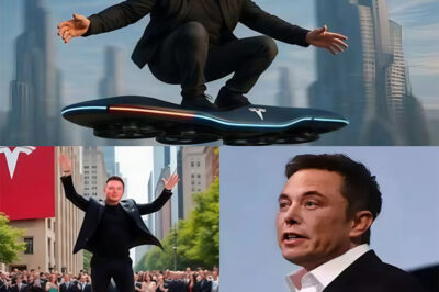 Breaking News — Elon Musk Reveals Tesla’s First Hoverboard: A Futuristic Leap in Transportation