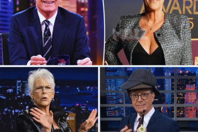 JAMIE LEE CURTIS ACCUSES CBS OF ‘GAGGING’ HER OVER COLBERT’S CANCELLATION – A BOLD ALLEGATION THAT COULD SHAKE LATE-NIGHT TV!