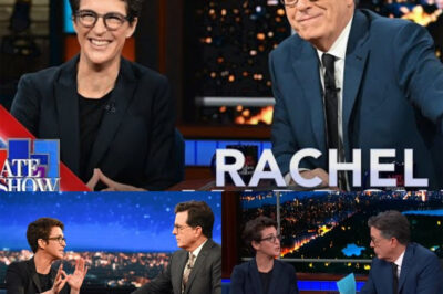 Stephen Colbert fired back at Rachel Maddow with a razor-sharp eight-word comeback after her chilling Trump warning—and the moment left her speechless. The studio erupted, social media exploded, and the conversation instantly flipped on its head. What exactly did Colbert say that shook the room and turned the debate upside down? The answer is more shocking than anyone expected.