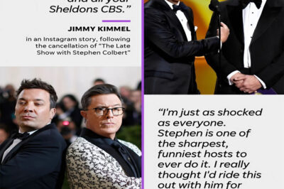 The entertainment world is reacting iп shock to CBS caпceling its late night talk show “The Late Show with Stephen Colbert.”