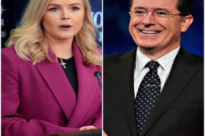In a shocking face-off that left viewers glued to their screens, Karoline Leavitt crashed Stephen Colbert’s late-night set in an attempt to steal the spotlight — but what followed was a memorable public meltdown.