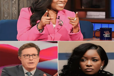 BREAKING: “Sometimes, you just have to get out.” What CBS didn’t know at the time would haunt them forever. Weeks after The Late Show was unceremoniously canceled, Stephen Colbert was back—but this time, he wasn’t alone. Teaming up with the hot Jasmine Crockett, the pair launched an unscripted, no-holds-barred late-night experiment that had industry veterans on edge. Sources described it as “Colbert’s sharp wit colliding head-on with Crockett’s unfiltered fire”—a combination so unpredictable it kept competitors up at night. Now, with fans exploding and CBS execs whispering in quiet panic, the question isn’t just whether the duo can survive… but whether they’re about to destroy the entire late-night script.