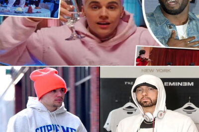 The feud may be cooling, Diddy’s star is fading — and Eminem just “offered” Justin Bieber a favor. But just look at Bieber’s reaction.