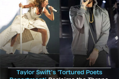 Taylor Swift has done it again—her single “Tortured Poets Department” just returned to No. 1, ending Eminem’s impressive 12-week reign. But how did she reclaim the throne so convincingly, and what does this chart-shattering victory reveal about the battle between two of music’s biggest icons? The story behind this shocking feat is more dramatic than you might think.