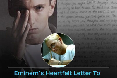 Eminem once wrote a heartfelt letter to Tupac’s mother after the legendary rapper passed away – a message so heartfelt and profound that it still resonates with fans to this day. What did Eminem reveal in those emotional words, and why is the letter such a powerful piece of hip-hop history? The story behind it is unforgettable.