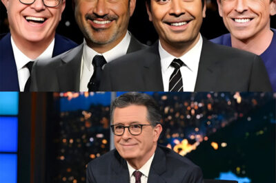 Stephen Colbert Just Drew a Battle Line Declaring to CBS: “If they think they can silence me, they’ve never met the monsters of late night.” Now Jimmy Fallon, Seth Meyers, and John Oliver are quietly rallying behind him—plotting a secret plan that could spark the boldest comedy rebellion in decades  Fans are bracing for a television showdown unlike anything ever seen