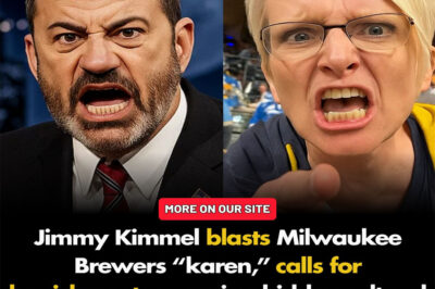 BREAKING: Jimmy Kimmel EXPLODES in Fiery Monologue Over Milwaukee Brewers “Karen” Scandal — Calling Her Actions a National Disgrace, Demanding She Be Banished From Every Stadium, Zoom Call, and Polite Dinner in America — But What He Revealed Next in His Shocking, Hilarious, and Unexpected Follow-Up Has the Entire Nation Buzzing, Igniting Viral Debate, Social Media Frenzy, and Intense Speculation About Accountability, Racism, and Celebrity Influence in Modern American Culture — You Won’t Believe What He Said!