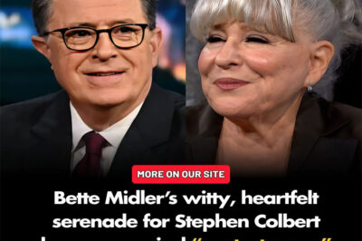 Bette Midler’s Hilarious and Heartfelt Serenade for Stephen Colbert Turns Into the “Protest Song We Didn’t Know We Needed” — From Rewritten Lyrics to Epic Gandalf References, the Late-Night Star Gets the Tribute of a Lifetime, Leaving Fans Laughing, Cheering, and Declaring Midler an Undeniable American Icon!