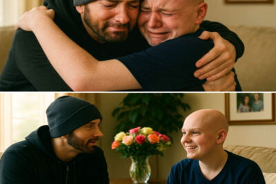 EMOTIONAL FIRST LOOK AT EMINEM LIKE NEVER BEFORE ! “Eminem Breaks Silence and Heart: Rap God Grieves Dying 17-Year-Old Fan After Quiet Hospice Visit That Left Him Shattered”! In a moment that stunned even those closest to him, Eminem quietly visited 17-year-old Gage Garmo, a dying fan whose only wish was to meet his idol. For an hour, they shared laughter, tears, and a silence heavier than words — a glimpse of Marshall Mathers the world rarely sees. Just one day later, Gage passed, leaving Eminem visibly broken, whispering in anguish that he wished he could have done more. Fans are calling it the most raw, unfiltered, and heartbreaking moment of Eminem’s life — a moment that exposes the man behind the music.