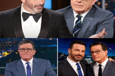 Jimmy Kimmel has finally spoken — and his message to CBS is anything but friendly. Hours after *The Late Show* vanished from the airwaves, Kimmel didn’t mourn — he **called out the network directly**. “You don’t cancel Colbert unless you’re scared of what he’s about to say,” he warned, before dropping a line that sent shivers through Hollywood: “This wasn’t about ratings. It was about control.” Now, insiders are whispering about what Colbert might have been preparing to expose — and whether Kimmel’s bold defense has just painted a massive target on his own back.