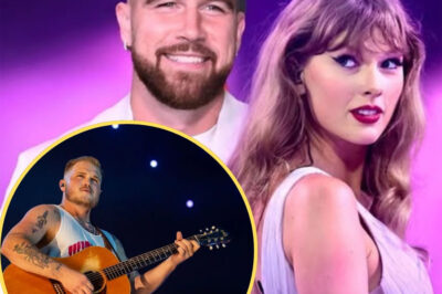 SHOCKING: TAYLOR SWIFT & TRAVIS KELCE REACT TO ZACH BRYAN’S CLASH WITH ICE. The music world is buzzing after Zach Bryan’s explosive confrontation with ICE agents went viral, sparking massive debate online. In a twist no one expected, Taylor Swift and Travis Kelce publicly voiced their support, leaving fans stunned. Their heartfelt words quickly took over social media.