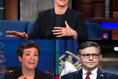 “You ran because you couldn’t face your own receipts” — Rachel Maddow EXPOSES Mike Johnson’s wife’s hidden LLC connection on live TV, forcing him to abruptly leave the hearing as gasps ripple through the chamber…