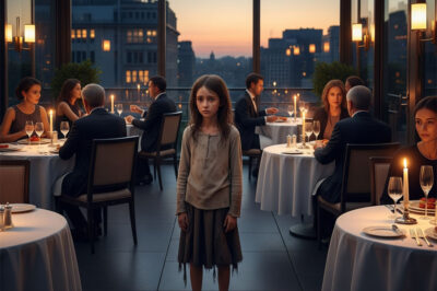 “Sir… may I join you for dinner?” whispered the homeless girl — the millionaire’s answer left everyone in tears