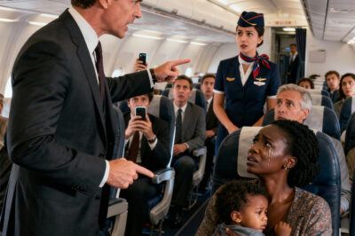 Flight attendant slaps black mother with baby but no one intervenes. CEO sees and does something that shames the whole plane…