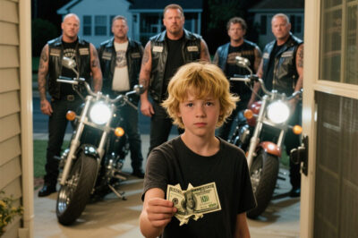 Boy Holds $100 To Beg Tattooed Bikers To Beat His Stepfather – See What The Bikers Did…