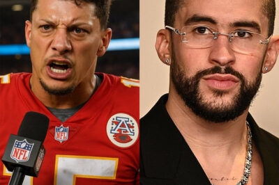 ONE MORE: Super Bowl Shock: Patrick Mahomes SLAMS NFL for Picking Bad Bunny — “They’ve Declared War on America!” The NFL may have just lit the fuse on the biggest cultural fight in sports. Patrick Mahomes is blasting the league’s decision to feature Bad Bunny at halftime, calling him the “Spanish-singing puppet of the Left” and warning fans that the Super Bowl is no longer about football, but politics.