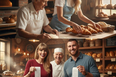 An elderly baker in Kansas City known for giving free pastries to kids was stunned when Kelce and Swift showed up and paid off her entire business loan. But the real surprise was a note on the receipt that read: “We’ll need 147 cupcakes — for a day that changes everything.”
