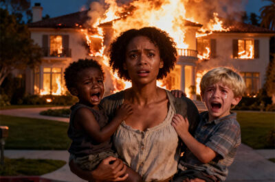 A Massive Fire Broke Out At A Billionaire’s Mansion — No One Dared To Save The Billionaire’s Son Until A Poor Black Girl Grabbed Her Baby And Rushed Inside To Rescue Him…