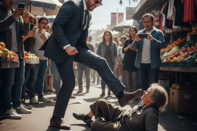 A Newly Rich Millionaire Kicked A Poor Beggar Woman At The Market, Not Knowing She Was The Long-lost Mother He Had Been Searching For For Years…