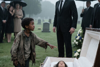 “His Daughter Is Still Alive — There’s Someone Else in the Coffin!” The Homeless Black Boy Rushed Forward and Exposed a Secret That Shocked the Billionaire…