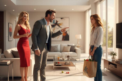 The husband brought his mistress home and yelled at his wife: “Get out! A useless, ugly freeloader like you doesn’t deserve to live in this mansion!” — a few minutes later, the wife pulled out the ownership papers and kicked them both out without mercy…