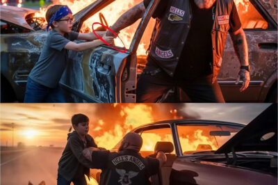 “HELL’S ANGEL Saved from Burning Car by Boy with Rare Disease; 1,000 Bikers Rally Next Morning”