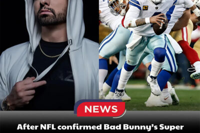 Eminem’s explosive promise to ‘clean up’ the Super Bowl causes shockwaves after Bad Bunny is eliminated from the first half