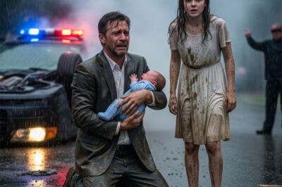 A Homeless Girl Sees a Wounded Millionaire Holding a Baby in the Rain… But Everything Changes