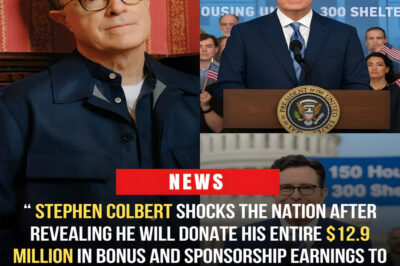 BREAKING: Stephen Colbert shocks the nation after revealing he will donate his entire $12.9 million in bonus and sponsorship earnings to fund the construction of 150 housing units with 300 shelter beds for the homeless. Declaring, “True patriotism isn’t spoken — it’s shown in what we give back to those who have nothing,” Colbert has left fans deeply inspired and critics at a loss for words….