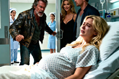 I was eight months pregnant when my husband left me. At the hospital, he and his mistress came to gloat. “He’s not coming back,” she sneered. “You’re nothing but a burden.” And then, out of nowhere, the doors opened — and my real father, the man I thought was dead, stepped inside. “Who just called my daughter a burden?” he thundered. The room went completely still.