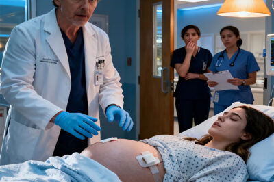 While changing the bandages of a young woman who had been in a coma for three months, the doctor froze in shock.