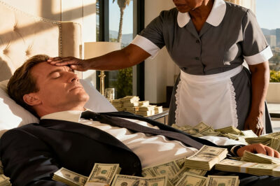 A wealthy CEO pretended to sleep on a pile of money to test his poor black housekeeper; then he was stunned by what she did…