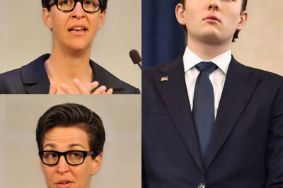 “Ghetto Trash?” — How Rachel Maddow’s Snarky Jab at Barron Trump Exploded in Her Face with One Chilling Six-Word Reply She fired off the tweet. Hit delete in a panic. But the internet never forgets and neither did Barron Trump. What was meant to be a sly, headline-grabbing dig at the youngest Trump son spiraled into a viral inferno Rachel Maddow couldn’t extinguish. Her words: a biting reference to “ghetto trash,” aimed at the 19 year old’s quiet retreat from the spotlight. It was classic cable-news provocation, designed to rally the base and bury the target under a wave of mockery. But Barron? He didn’t unleash a tirade. No petty clapback or endless thread. Just six words, delivered with the unflappable poise of someone who’s weathered worse: “Actions speak louder than your noise.”