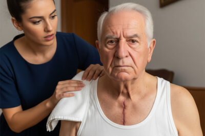 I was bathing my father-in-law, unable to move, when I took off his shirt and froze: I remembered my husband’s warnings before we traveled and finally understood why he was always afraid of me entering his father’s room…