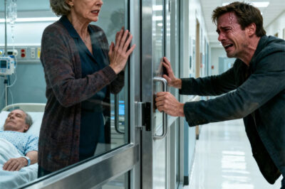 “My stepmother wouldn’t let me say goodbye to my father. She stood blocking the hospital room door, coldly saying, ‘Not necessary.’ A week later, right before the will reading, she stopped me again: ‘This meeting is for heirs only.’ I didn’t argue. I simply handed the lawyer a folder. After reading it, he looked up at her and said slowly, ‘You should sit down… now.’ The smile on her face vanished instantly.”