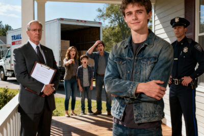 I inherited $600,000 from my grandparents, while the rest of the family got nothing. Furious, they teamed up and demanded that I leave the house before Friday. My mother sneered, “Some people don’t deserve nice things.” I smiled and said, “You really think I’d let that happen after everything I know about this family?” Two days later, they arrived with a moving crew and triumphant smiles—only to freeze in place when they saw who was waiting on the porch.