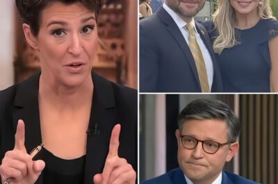 What happened on live TV just shook Washington to its core… Rachel Maddow revealed something shocking involving Mike Johnson’s wife — and the moment it happened, you could see his reaction live.