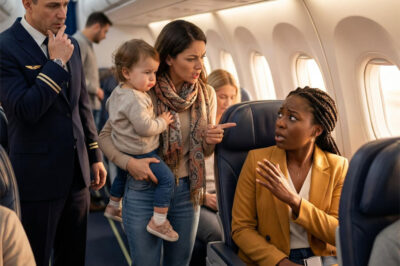 A self-righteous mother demands that a Black woman give up her seat. The pilot’s response leaves everyone stunned.